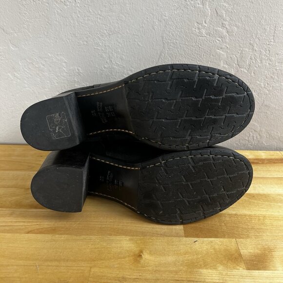 Moma Design Leather‎ Black Ankle Boots Block Heel Made in Italy Size 37 - Picture 11 of 13